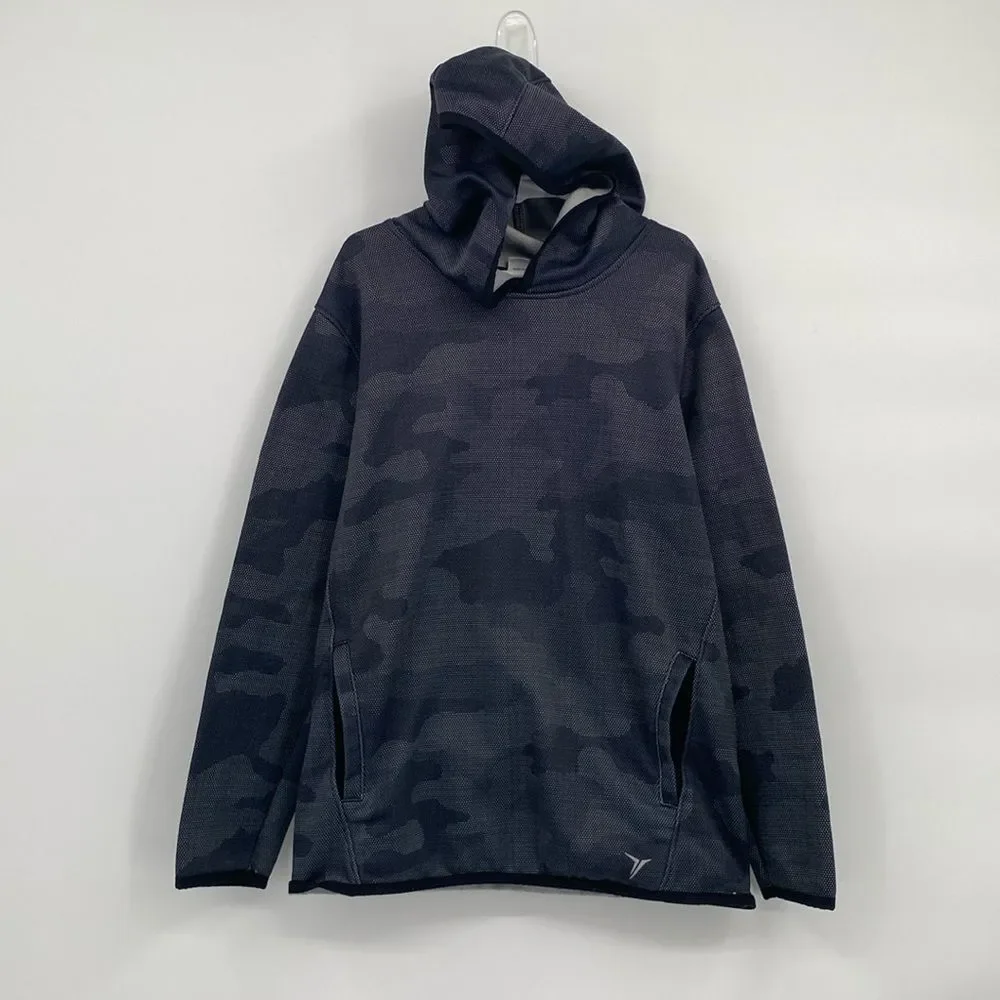 Old Navy Active Black Camo Pullover Hoodie Sweatshirt Boys L 10-12